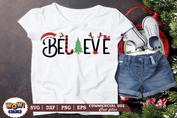 Believe Christmas SVG for Illustrations