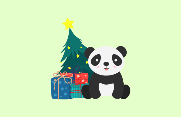 Christmas Animal Cute Illustration Gift for Handmade Creations
