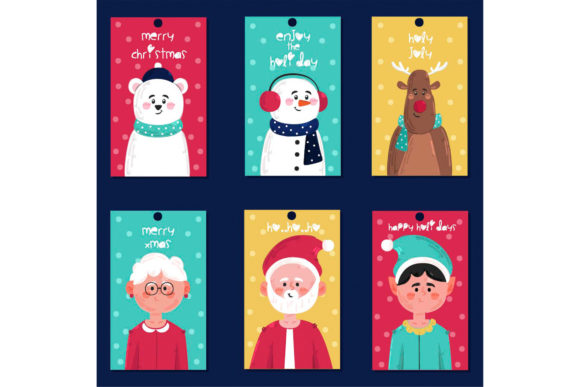 Christmas Badges Illustration for Creative Design Projects
