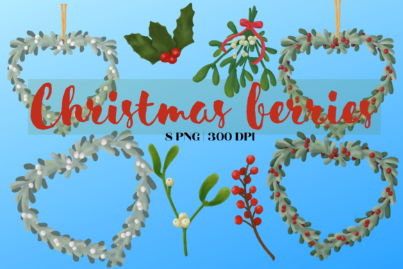 Christmas Berries Clipart for Festive Illustrations