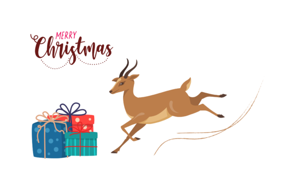 Christmas Illustration Deer for Commercial Use