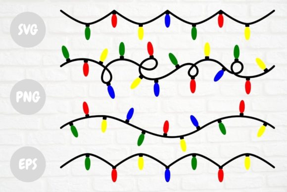Christmas Lights Bundle Illustrations for Digital Sellers