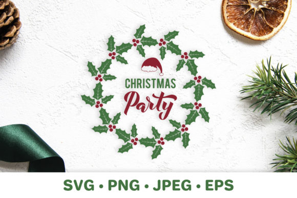 Christmas Party Illustrations for Festive Digital Products