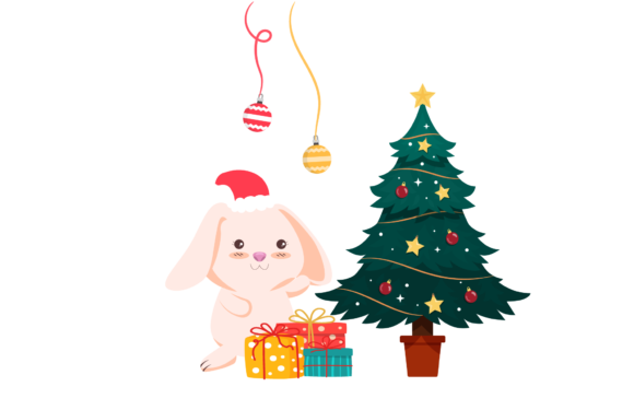 Christmas Party Rabbit Happy Illustration Review