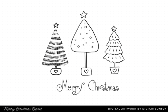 Christmas Tree Doodle for Embroidery Projects