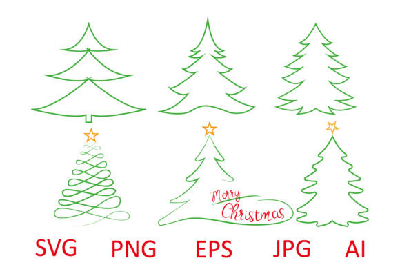 Christmas Tree Illustration for Festive Branding