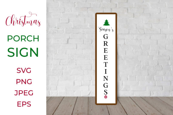 Christmas Vertical Porch Sign SVG for Illustrations