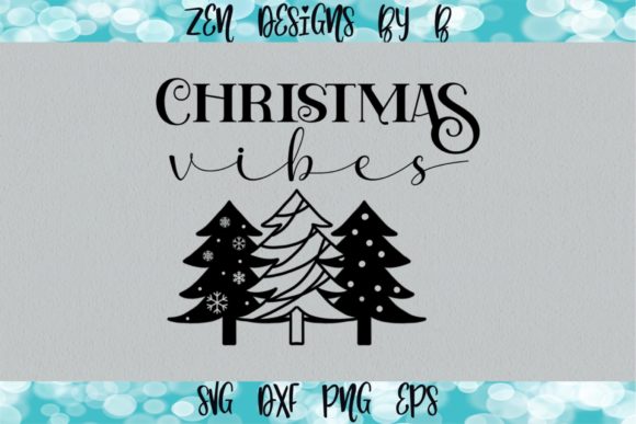 Christmas Vibes with Trees Graphic Illustrations