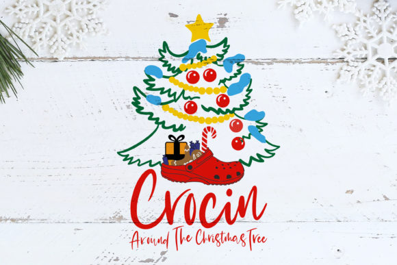 Crocin Around the Christmas Tree SVG Illustration