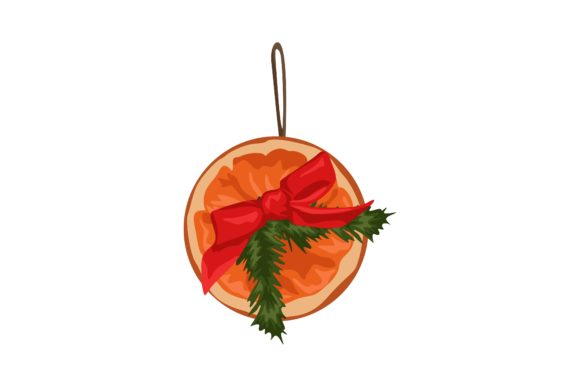Decoration Orange Christmas Illustration for Local Branding