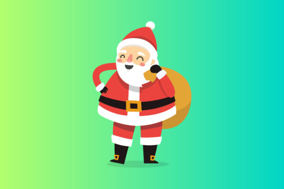 Merry Christmas Santa Vector Illustration for Branding