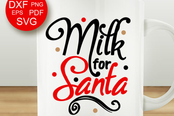 Milk for Santa Christmas Decor Illustrations