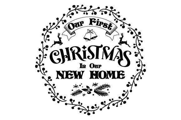 Our First Christmas in Our New Home SVG Illustrations
