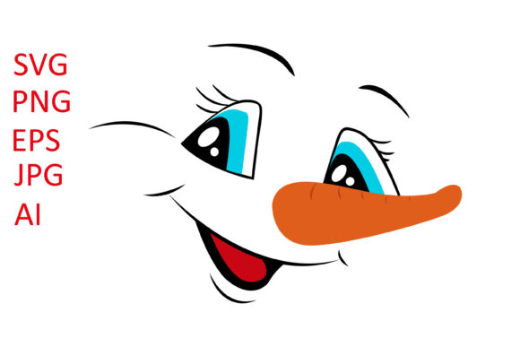 Snowman Face Illustration for Branding and Marketing