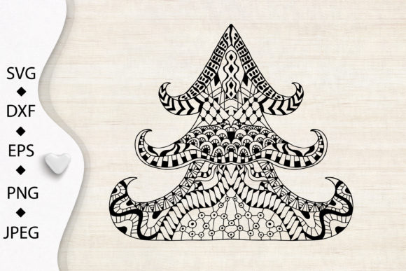 Zentangle Christmas Tree Illustration Review